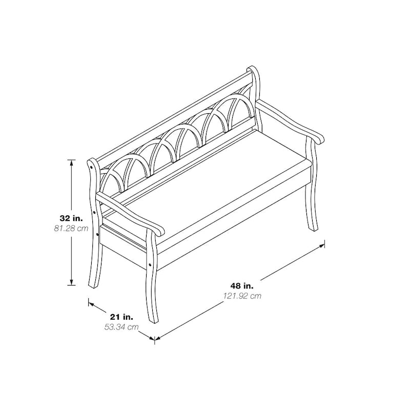 Banc de rangement d'entrée avec compartiment caché à couvercle relevable, dossier arqué et siège rembourré noir