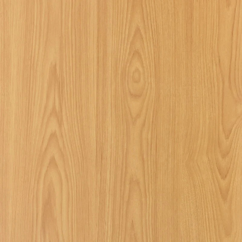 Table de salle à manger ronde en stratifié avec piétement en croix en fonte naturelle