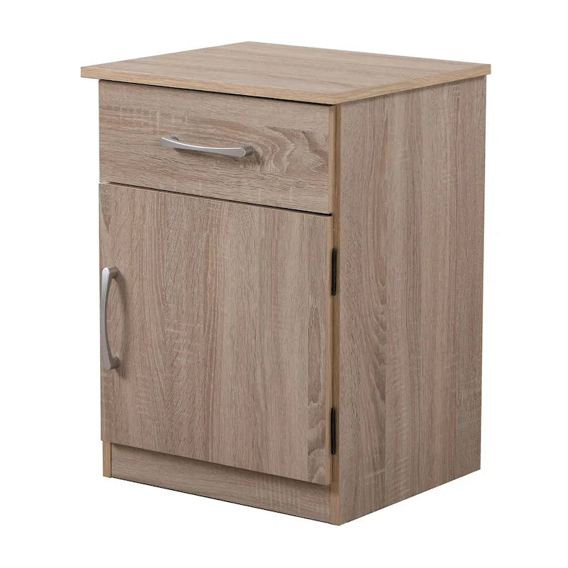 Table de chevet en bois Wenge avec 1 tiroir et un espace de rangement, finition stratifiée