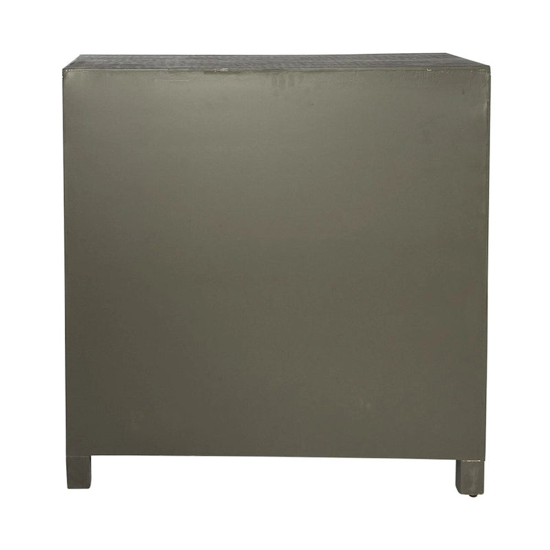 Meuble d'appoint 2 portes pour le vin Starburst, finition brun whisky vieilli