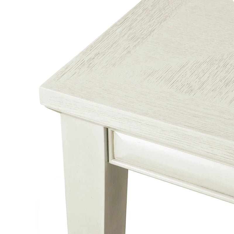 Table à manger rectangulaire extensible 90 po avec plateau en placage de chêne à tablier facetté et pieds coniques en bois massif Espresso